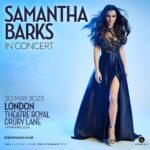 Samantha Barks Instagram – Come join me at the Drury Lane on the 30th May (along with some special guests) This Theatre has become my second home and I can’t wait to spend an evening with you all there singing songs from my album and lots more!! Can’t wait to see you there ❤️❤️❤️