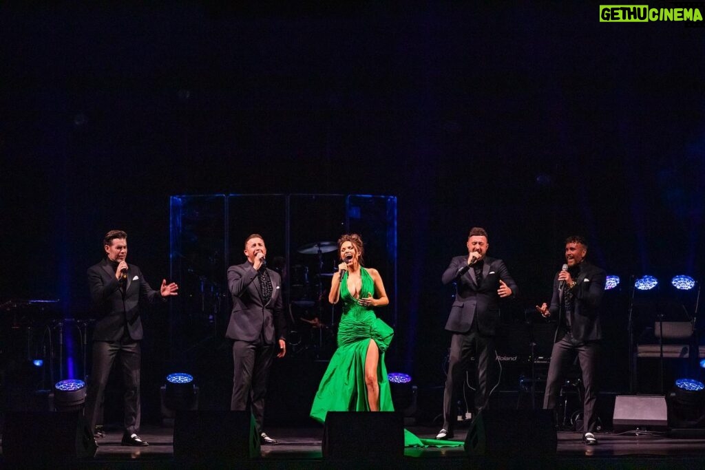 Samantha Barks Instagram - ACT 2 💚 I was so honoured to be joined by such incredible talent up on that stage!! The one and only @orfeh that was the BEST reunion and to have her up on the drury lane was truly an honour❤️ @bradleyjaden we have wanted to sing together for such a long time and finally we made it happen, and it was soooo worth the wait, you are a STAR ⭐️ @the_overtones I have been such a fan for ‘the longest time’ and it was a real pinch me moment to sing with you guys, thank you so much!! A massive thank you to @brauhala for letting me sing your ‘into the unknown/show yourself’ mash up, it was a real highlight for me 🙏🎶 Thank you to @michaelbradleymusic for your genius, I could not have done it with you you! @thanks to @westway.music for making it all happen!! ❤️ 📸 @danny_with_a_camera Gown @celiakritharioti Styling @karl_willett Assistant @adelepentland Alterations @carolinajobb Make up @alexreadermakeup Hair @iamjamesjohnson