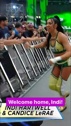 Samantha De Martin Instagram - What a moment for @indihartwell! 🇦🇺🇦🇺🇦🇺 #WWEChamber