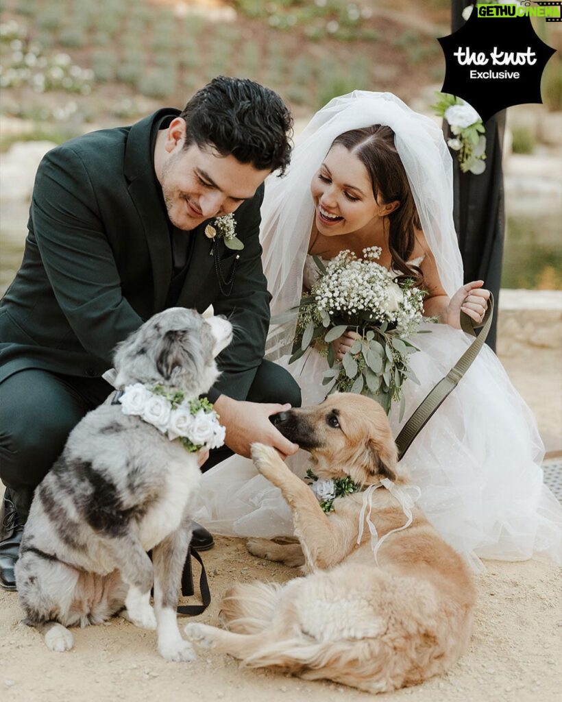 Samantha Hanratty Instagram - The day of her dreams ✨ Yellowjackets star Samantha Hanratty is MARRIED! Samantha and *now husband* Christian DeAnda went on a hike on their first date, Samantha says in that moment she knew they were "in it for the long haul". Now they are taking their first steps as husband and wife, just three years later. 🤍 Head to the link in bio to get the exclusive first look at photos and details from the couples' stunning day. 🙌 Ceremony and Reception Venue: @terramiapr Photographer: @michellerollerphoto Videographer: @loveinfocusfilms Coordinator: @blushandtwinedesigns Event Designer: Ellen Hanratty Florist: Diane Lannon Officiant: Christopher Senderling Wedding Dress: @chicnostalgia via @epiphanyboutique_slo Bridal Shoes: @Aldo Groom's Suit: @menswearhouse Engagement Ring: @jamesallenrings Wedding Rings: @jamesallenrings and @jaredthegalleriaofjewelry Hair: @tigerlilysalon // @conscious_kate Makeup: @marykula_mua Invitations: @TheKnot and @paperlesspost Catering: @ribline Cake: @crushcakescafe Desserts: @monikasmacarons, @sweetpeabakery, @crumblcookies, @nowheychocolate; Music: @caliwestdjs1 Entertainment: @tj_booth, @bumble Bridesmaids Dresses: @birdygrey Custom Cake Cutter/Server & Champagne Glasses: @elenahonch.wed Rehearsal Dinner Venue: @Patinapaso // @CalCoastBeer Beer: @FirestoneWalker Wine: @Sextantwines