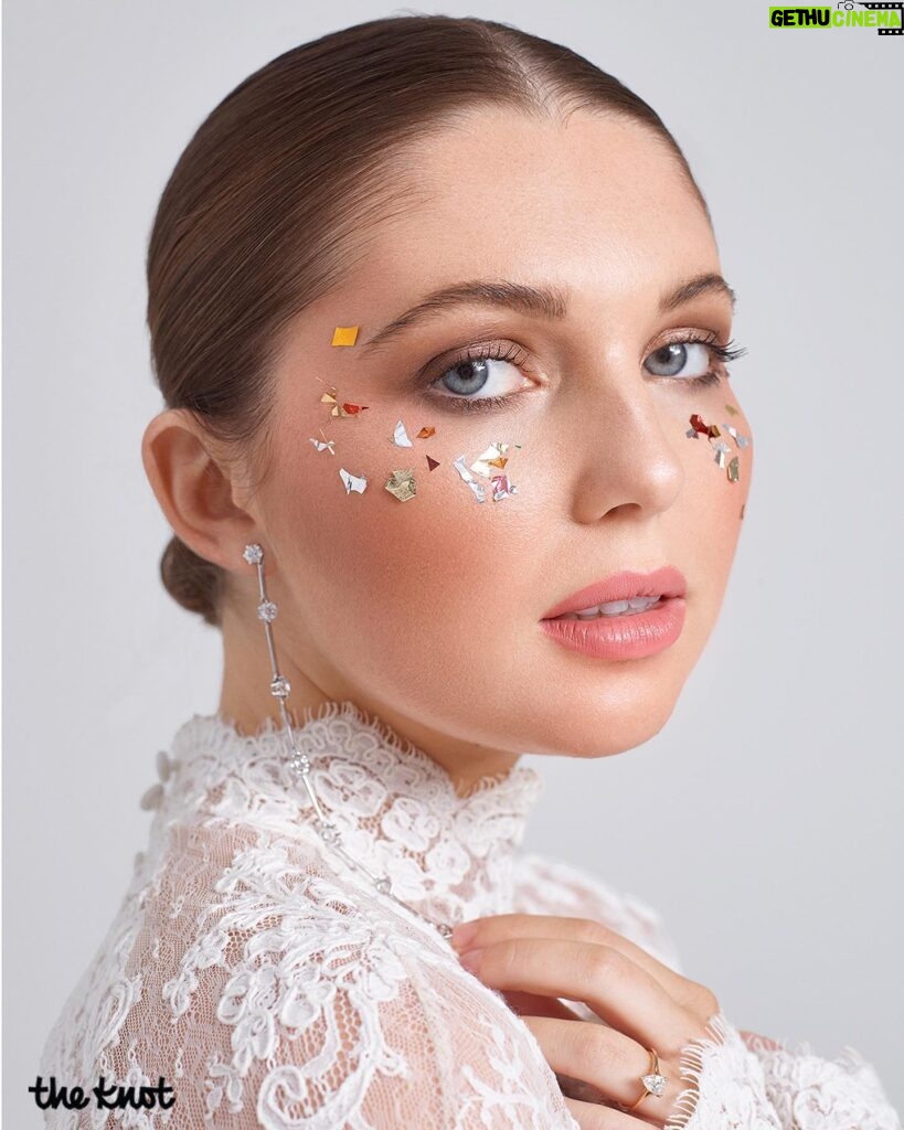 Samantha Hanratty Instagram - An absolute dream working with @theknot and being their cover girl! Under 3 weeks from the wedding and getting to do this shoot made me sooo ready and excited!!! Photography by Lauren Dukoff – @laurendukoff Styling by Rebecca Dennett – @rebeccadennett Hair by Andre Gunn – @888dre Makeup by Adam Breuchaud – @adambreuchaud Tailoring by Susie Kourinian – @hasmik_scdinc Set Design by Gabriela Cobar – @gabriela_cobar Creative Direction by Nathalie Kirsheh – @nathaliekirsheh Produced by Lauren Kill – @laurenkill Cover Story by Esther Lee – @theestherlee