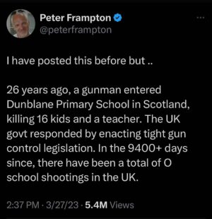 Samantha Smith Instagram - Zero since. 
We’ve already had 89 in 2023.
#ItsTheGuns