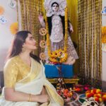 Sampurna Lahiri Instagram - আমাদের সরস্বতী পুজো। ❤️❤️❤️ . #goddess #festival #indian #bengali #emotion #culture #wisdom #education #art #blessings #saraswati