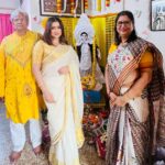 Sampurna Lahiri Instagram - আমাদের সরস্বতী পুজো। ❤️❤️❤️ . #goddess #festival #indian #bengali #emotion #culture #wisdom #education #art #blessings #saraswati