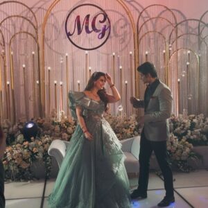 Sanah Kapur Instagram - A night full of Celebration🎉, Fun 🥳 and a whole like a whole lot of Dancing💃🏽….congratulations to the beautiful couple @gaganbahl and @mitalisharma7 🩷