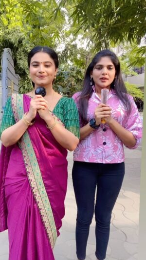 Sandra Babu Instagram - Welcome to the performance 😂🤣🤣🤣😅with my sweetie @iamsandraa_