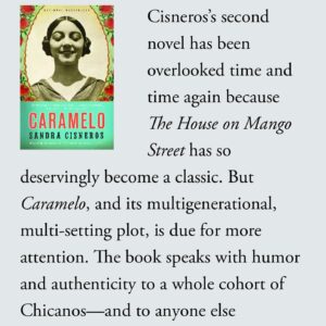 Sandra Cisneros Instagram - Wonderful to be included on this list along with Helena Viramontes, Dorothy Allison,Jessica Hagedorn, Ana Castillo, and Ishmael Reed among others. Great list with many writers of color, several of whom have been @macondowriters faculty!