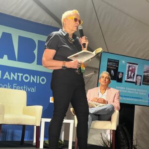 Sandra Cisneros Instagram - A fabulous time at the @sabookfest talking about the taboo with @officialpaulalexander, @jan.beatty.1, and @poetrichardblanco. Thank you to our moderator @thepoetjohnespinoza, everyone who joined, and the workers & volunteers of the book festival! ✨✨