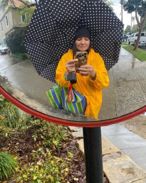 Sandra Cisneros Instagram - Santa Barbara selfie ☂️