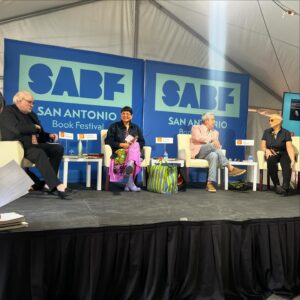 Sandra Cisneros Instagram - A fabulous time at the @sabookfest talking about the taboo with @officialpaulalexander, @jan.beatty.1, and @poetrichardblanco. Thank you to our moderator @thepoetjohnespinoza, everyone who joined, and the workers & volunteers of the book festival! ✨✨