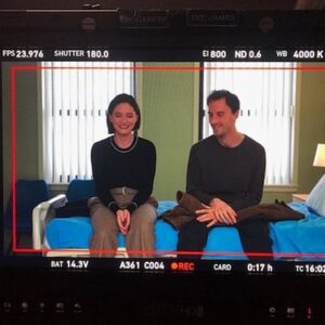 Sandra Mae Frank Instagram - Get ready to meet Elizabeth Wilder’s brother, Adam (played by #GarrettYoung), tonight on #NewAmsterdam! 👩🏻‍⚕️

10/9c on #NBC, next day on #PeacockTV and #Hulu

💙 EP 13 - #Family 💙
Written by #DavidFoster
Directed by #OlenkaDenysenko

#DamFam #DrWilder #Wilders4Life #Siblings #ElizabethAndAdam 

[image description]
First photo - through the camera lens with settings around the corners, Wilder sitting on the bed with her TV brother, Adam. Both look cheerful. 
2nd photo - Close up of Wilder with her TV brother, both hugging and smiling, looking at the camera.
