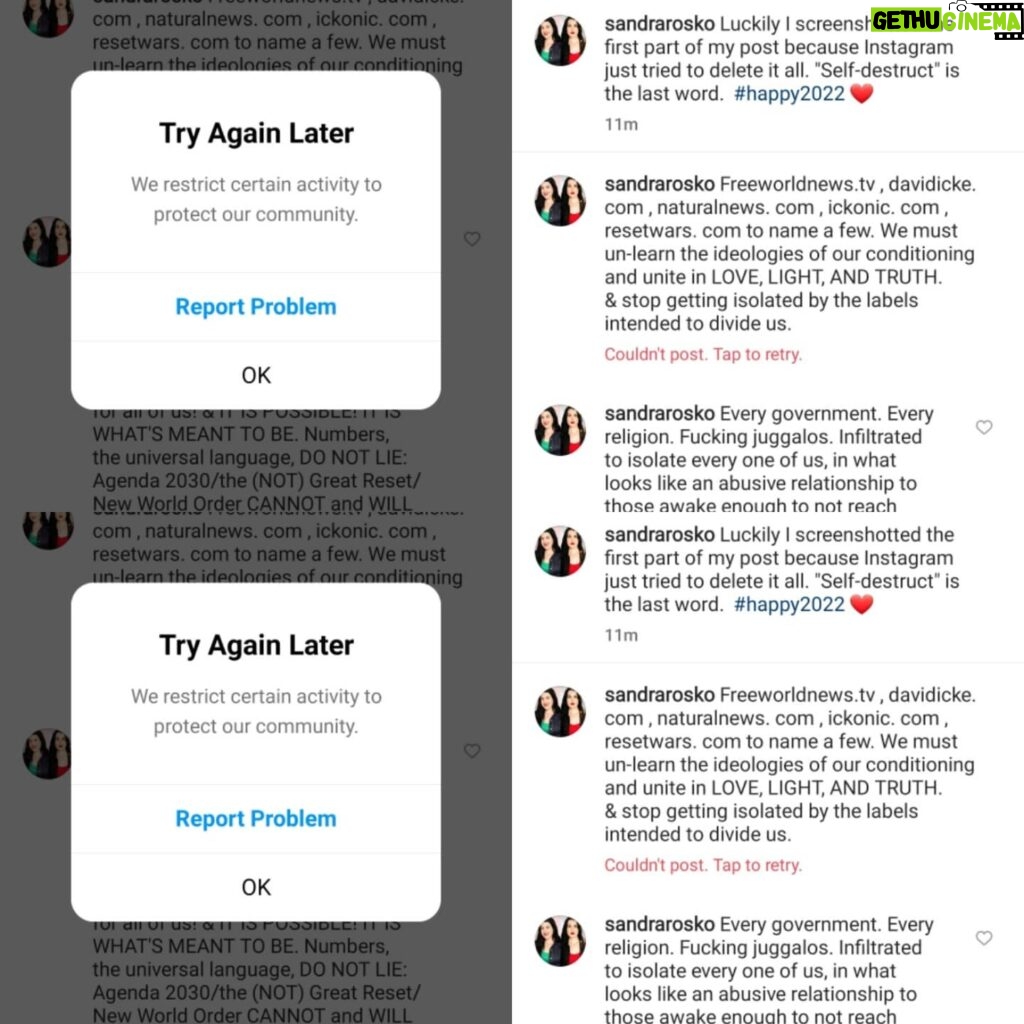 Sandra Rosko Instagram - Only lies are not being censored. Do not be afraid. WAKE UP and stop complying to what seeks to destroy to you. #numbersdontlie #onelove ❤🙏💗🌈🥰
