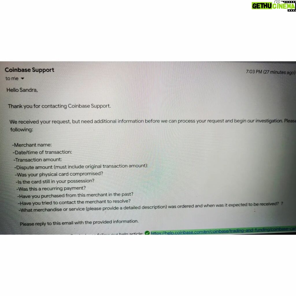 Sandra Rosko Instagram - After everything I've already posted about this @coinbase #FAIL I just received this email, proving again that they haven't even began their investigation! That I made a claim about on July 28th!!! I was sending everyone to #coinbase but I take it all back! Take your money elsewhere!!! #buyerbeware The whole point of buying #bitcoin was so it couldn't be stolen!!!!!