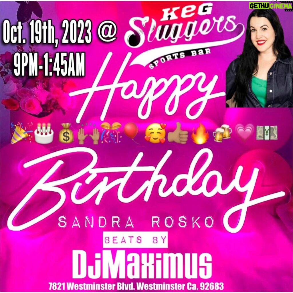 Sandra Rosko Instagram - It's that time of year again... Only this year's party is gonna be extra special 🥳: 1. While it won't be at my mother's funeral (as extra special as that was), this will be the ten year anniversary 💞... 2. It's also a farewell party, as I'm getting far away from California! 😅 First stop: Detroit! Gotta see my homies and shows that I haven't seen in - I don't even know how long... I miss y'all! 💓 BUT FIRST!!!: You heard about this #FEMA "test" happening TOMORROW right? RIGHT?! https://madmaxworld.tv/watch?id=650e042976dd319a519f0fbd #knowaboutit Saw five seconds on the news this morning confirming that it's happening. 2p EST / 11a-1p PST at least, PLEASE turn off all devices - put them in the microwave if you don't have a faraday cage. Take a hike, bro. Just in case 😘 Here's to another year with this blessed life ❤️ - society aka #agenda2030 is cursed (& therefore doomed to fail ✌️), life / God / nature is a beautiful blessing! 🥰 Here's to the best year yet, man... I love y'all! Now *sings* let's get together and feel all right #onelove