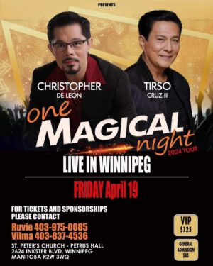 Sandy Andolong Instagram - “One Magical Night” shows of Christopher de Leon & Tirso Cruz III in Canada🎶🎵🎤🎹💃🕺 April 12 Calgary, Alberta / April 13 Red Deer, Alberta / April 19 Winnipeg / April 20 Toronto  @berceenterprises