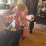 Sanela Diana Jenkins Instagram - How many people does it take to dress 3 year old for skiing lol