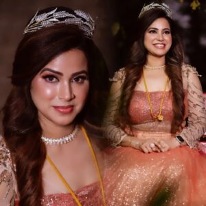 Sangeetha V Instagram - Our beautiful Cinderella @sangeetha.v.official , flaunting in the elegance with a majestic smile

Makeup @jeru_bridal_studioo 
Hairdo @shadesofyourdream 
Costume @sesha_bridalwear 
Photography @xposurestudio.in 
Jewellery @chennai_jazz 

#makeupaddict #makeupvideos #makeupoftheday #kryolansa #fullglam #cosmeticsaddict #norvina #learnmakeup #allaboutmakeup #facepaint #makeuptraining #talkthatmakeup #makeupbyme #illusion #makeuplook #bridalmakeupartist #bangaloremakeupartist #makeuplife #beautynmakeups #promakeupartist #makeupschool #makeuptransformation #partymakeup #makeupcourse #makeupcourses #makeupvideoss #weddingmakeup #hudabeauty #bridalmua