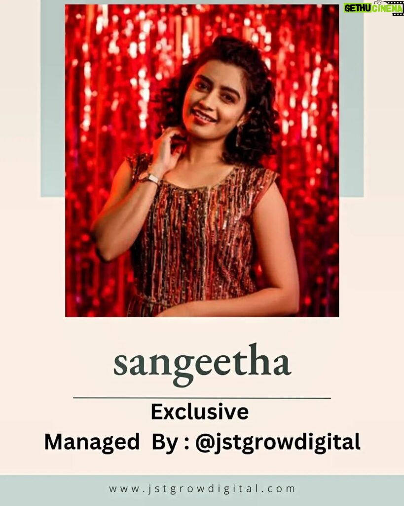 Sangeetha sai Instagram - @sangeethasai_offl Exclusive Managed By : @jstgrowitdigital