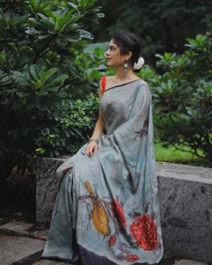 Sanjana Krishnamoorthy Instagram - Wearing @rajmahal_official 🪷
.
@thatmadraskaran