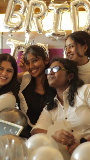 Sanjana Krishnamoorthy Instagram - ‘The one where D👑 switches from Miss to Mrs’ :”)
Managed to pull off this mini bachelorette surprise for our dearest @deepika_v__  On the day1 of her fairytale wedding! 🫂🤍
@raja_vetri_prabhu_ “Thozhi Ipo kaadhali” 🥳 
Congratulations you two 🧿🤍

#RnDwedding 

Shot and edited by @snipershotphotography
Cake design @themusicalbrush

Big thanks to @novotelchennaisipcot !