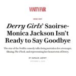 Saoirse-Monica Jackson Instagram - What an honour it was to sit down with @vanityfair to chat all things Derry Girls & beyond. Season 3 is out now on @netflix in the states, I hope all our Derry Girls across the pond are as buzzing as I am 🥰💚🇺🇸🌎 Read now via link in Bio ♥️ Styling: @mrfabioimmediato Make-up: @amanda.grossman Hair: @davidebarbieri_ Photographer: @joshshinner