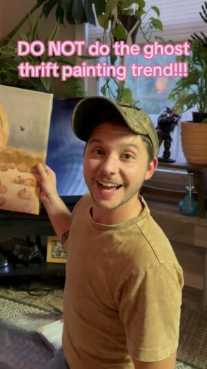 Sara Andrews Instagram - This did not go well… #ghostthriftpainting