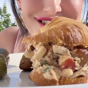 Sara Andrews Instagram - Apparently he said Waldorf… oops! 🥴 #waldorfchickensalad #chickenwaldorfsalad #waldorfsalad #dukesmayonaise #blueplatemayo #target #goodandgather #daisysourcream