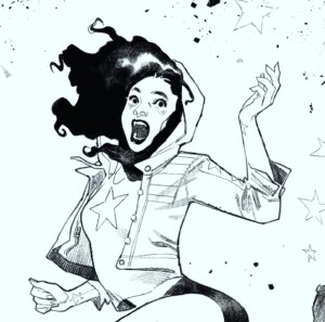 Sara Pichelli Instagram - America Chavez ⭐(detail of a cover) @sara_pichelli