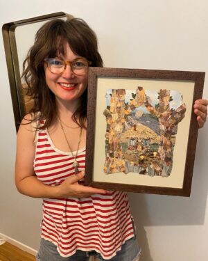 Sara Watkins Instagram - I just received the most thoughtful gift from my wonderful managers @aaronsawyer and @hannahboren !  They know how much I love the Under the Pepper Tree album artwork by @yourfriendlyneighborhoodadam and so they commissioned this piece for me for my birthday!  I love it so so much!  Thank you guys!! I can’t wait to hang it up! Xoxo