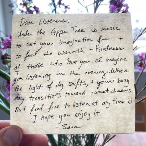 Sara Watkins Instagram - #UnderThePepperTree is available now!🌳Give it a listen with link in bio.