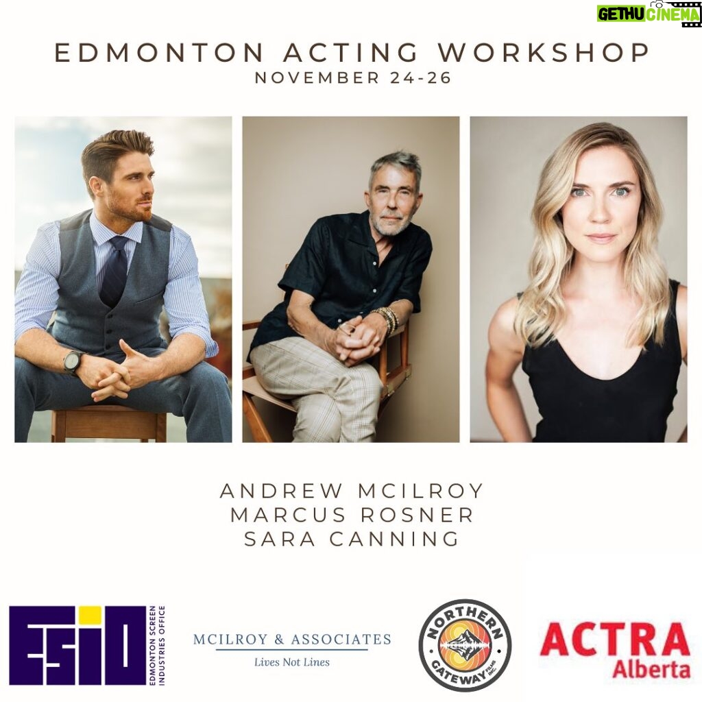 Sara Canning Instagram - With the help of @actraalberta and @edmontonscreen we continue to invest in our city. Register now at actraalberta.com @mcilroyandassociates @saracanning @northern.gateway.films @actraalberta @edmontonscreen