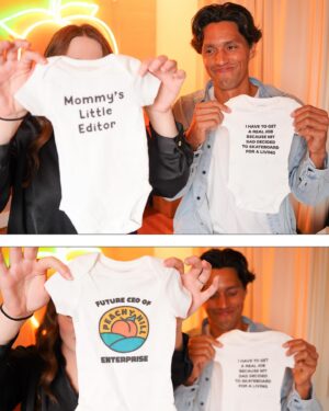 Sara Dietschy Instagram - Our biggest collab yet 🤝🏻 Baby Peachy Hill dropping April 2024 🤗 Check out the new video linked in my (Sara) IG bio!