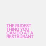 Sara Jane Ho Instagram - According to @chefjgv the rudest thing you can do at a restaurant is to snap your fingers at the waiter. What’s your take?