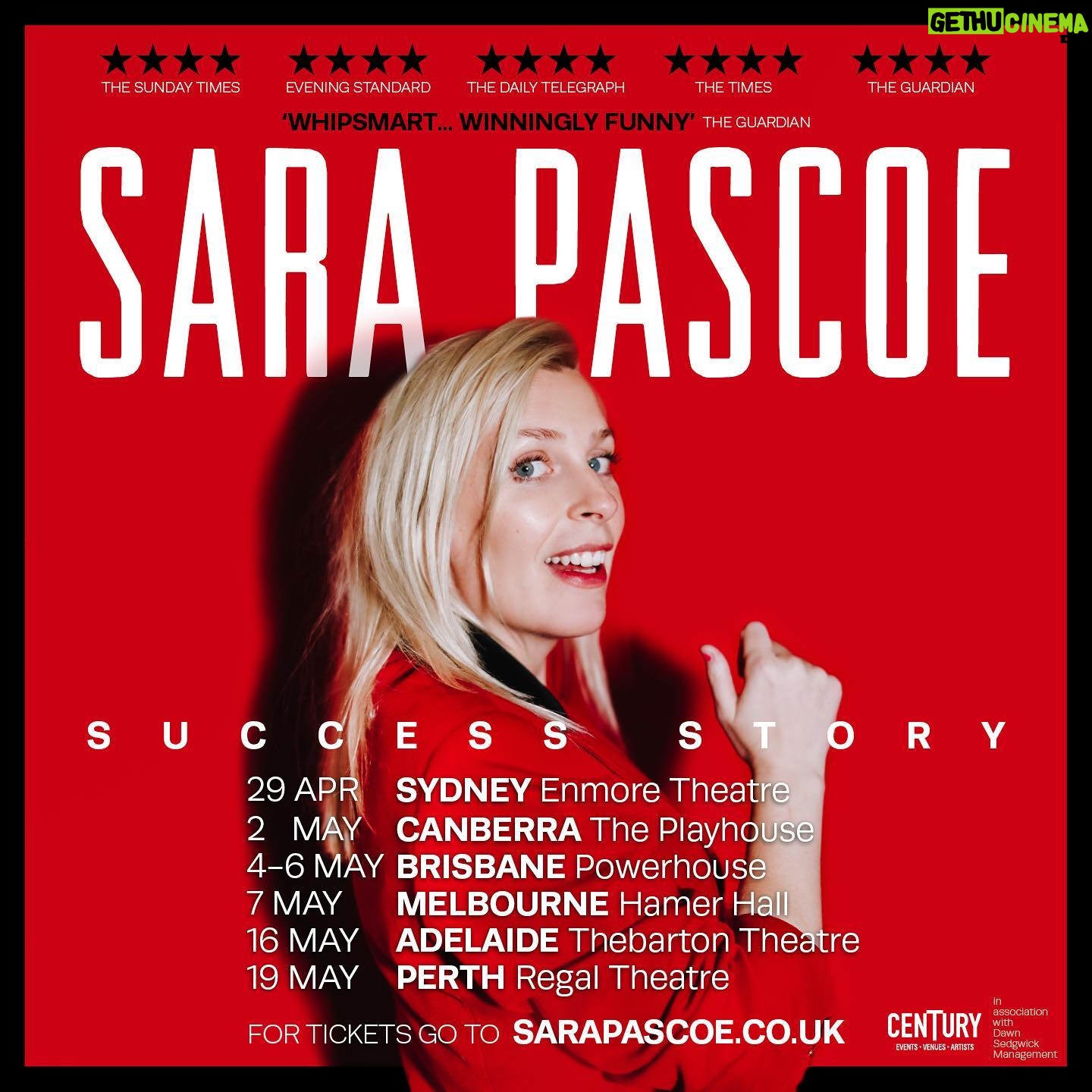 Sara Pascoe Instagram - Sara Pascoe kicks off her a Australian and New Zealand leg of her brand-new live tour Success Story tonight at Enmore Theatre! Final tickets remaining ✨