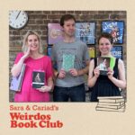 Sara Pascoe Instagram - This weeks episode of @saraandcariadsweirdosbookclub we are reading a brand new and little known lady author ‘Jane Austen’. It turns out some people (Andy and Cariad) are big dweebs about her. Luckily I was there being cool😎. This is a podcast btw
