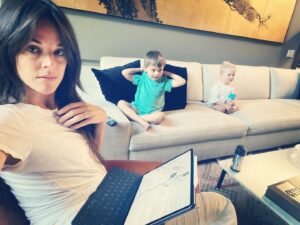 Sarah Butler Instagram - Exhaustion, eye bags, wooooooorrrrk, and family time— this sums up my last couple weeks. Please excuse the interruption of your regularly programmed glam shots. Will be back with you soon. #quarantinelife #familytime #workfromhome #2020