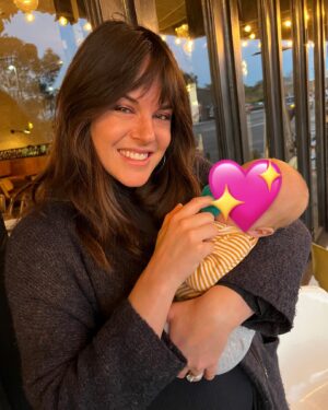 Sarah Butler Instagram - Babies!! My new obsession 💖 This one’s not mine… yet. We’re going to try to marry him into the family 😘 #babyfever