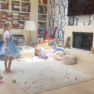 Sarah Carter Instagram - Peace and love from my living room…

Lately, I have felt like the world I see here on IG is not the world I want to perpetuate.  There is light and love everywhere I look as much as there is darkness and disgrace. The block set we are playing with in these photos is called “women who dared”… dared to rebel for love, speak truth, share wisdom, and new ways.

My gorgeous white wolf-like-creature commonly referred to as a dog is so calm in these photos and yet she digs up the garden, escapes, causes upheaval in the community and like any child she inconveniently demands attention, but she is a part of us and lives for these lazy hours of nothingness and togetherness. 

So excited to learn that in the 6th grade I played Dorothy in The Wizard of Oz, Alice wanted to dress up as Dorthy and “practice” to send my school friends from Winnipeg a karaoke video.  Her purity and the song itself brought me to tears as I realized how formative and prevalent Somewhere Over the Rainbow remains to my spirit. 

I now host women’s circles and have for two decades to bring us in closer touch with our creative and healing natures… home to ourselves.  The learning is age old to face our own darkness to find our way through to self-realization/freedom, but also that we are not meant to be alone.  Our unique paths and gifts are essential to the whole. We are designed to find beauty in our pain by sharing.

I hope this post inspires your own softeness and slowness this weekend… to remind yourself that you can find your way back home.

In the YouTube lineup after the kareoke video, a post of my now husband Kevin and I singing together randomly popped up. I hadn’t seen it since before Alice was born and needed to… to be reminded of the original bond between us that has bore so much fruit in spite of incredible challenges and heartbreaks… the song, too, is about mother love… unconditional love… where we come from before the confusion… a return home.

And finally, an exercise I offered to the women in my circle last week: Write yourself a letter of encouragement from your Dreamer. We all need to feel less lost. What if you were right where you belong? Give yourself some recognition.