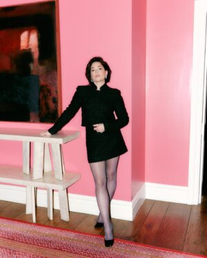 Sarah Greene Instagram - Press looks for #SexyBeast on @paramountplusuk if you haven’t signed up…get on it.  wearing @liberowe__ two piece dream.  @gianvitorossi shoes  @isabelmarant earrings.  Styling by the one and only @chercoulter  Hair by the best @chadmaxwellhair  Make up the gorgeous @jessica__mejia  Glow by @keren_bartov  All photographs by the brilliant @hannah.cosgrove