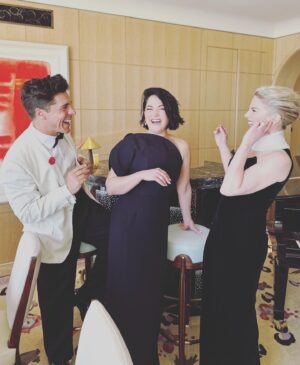 Sarah Greene Instagram - This will probably be the first of many @bafta posts. I do apologise but we f*ckin won!!!! Just really want to share the joy and glamour we felt before the event. Hosted by the wonderful @claridgeshotel in the most exquisite suite designed by the one and only @bosstudio They even made us a teeny tiny chocolate bafta, swipe to view. Cute and delicious. Thank you @claridgeshotel thank you @bafta thank you to my favourite couple @rossjbarrclinic and my sister @evabirthistle and to our photographer/Eva’s agent/my hero for making sure I didn’t fall off my ridiculously high heels @harrisondavies1 we missed you @saust1985 WE WON A BLOODY BAFTA
