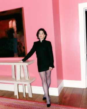 Sarah Greene Instagram - Press looks for #SexyBeast on @paramountplusuk if you haven’t signed up…get on it.  wearing @liberowe__ two piece dream.  @gianvitorossi shoes  @isabelmarant earrings.  Styling by the one and only @chercoulter  Hair by the best @chadmaxwellhair  Make up the gorgeous @jessica__mejia  Glow by @keren_bartov  All photographs by the brilliant @hannah.cosgrove