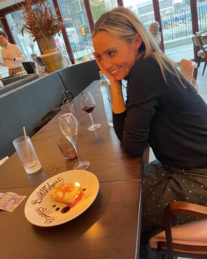 Sarah-Jane Mee Instagram - A brilliant birthday lunch for @gallacherkirsty & @woolyanna1 - well done @natalie_pinkham for getting us all together - it’s like herding cats with work schedules, school pick ups and geographical locations…
I nearly didn’t make it but so glad I did.  SO IMPORTANT to make time for friends - I’m conscious I’ve let this slip lately 🫠
So a power lunch hour appearance from me - #Brentford you sexy beast! ( @owainwalbyoff @natalie_pinkham have said this for years btw 😂) what a great spot @samsriversidew6 @samharrisonlondon - delicious food - not far from Sky HQ so I’ll be back soon
@thebrentfordproject