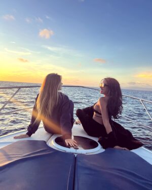 Sarah Joelle Jahnel Instagram - It’s almost Winter in Mallorca 🛥️