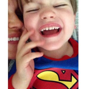 Sarah Lancaster Instagram - Superman Snuggles