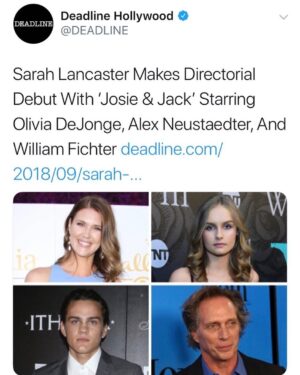 Sarah Lancaster Instagram - Couldn’t be more thrilled to announce this... stay tuned. 🎬 #femalefilmmakers