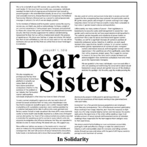 Sarah Lancaster Instagram - This. This is how to begin 2018. #TIMESUP