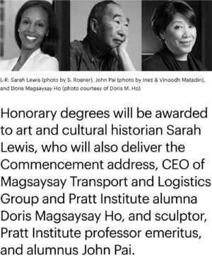 Sarah Lewis Instagram - What an honor to be asked to deliver the commencement address for Pratt Institute at Radio City Music Hall in May and receive an Honorary Degree on behalf of the Vision and Justice initiative. Wow! Thinking of all of the ancestors who I will bring up with me when I speak, and so excited to celebrate and join the class of 2024 at Pratt!!