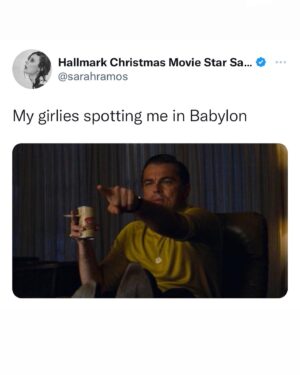 Sarah Ramos Instagram - I’m not just a Hallmark Christmas Movie Star. I’m also a prestigious actress in the motion picture Babylon. Surprise!