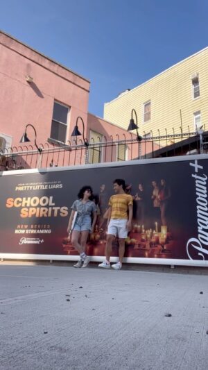 Sarah Yarkin Instagram - We’ve been really busy since wrapping School Spirits. Mostly standing by this poster we found