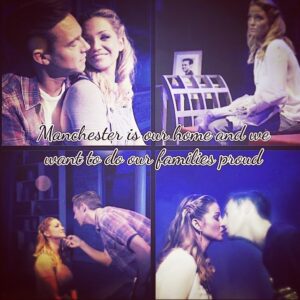 Sarah Harding Instagram - What a journey...so proud and honoured to be a part of it. 
#ghostthemusical #tour 👻👻👻
Currently treading the boards in our very own home town at the @palaceandopera #manchester with my lovely cheeky fellow #northern #monkey🐒  @andymossss ❤️🙌🏼😘✌🏼 Hope to see you there folks 😘😘😘